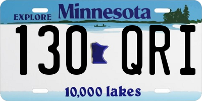 MN license plate 130QRI