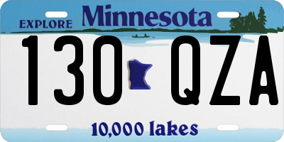 MN license plate 130QZA