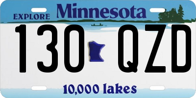 MN license plate 130QZD