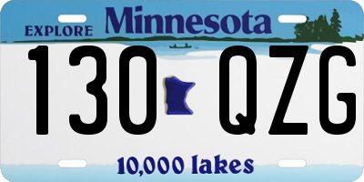 MN license plate 130QZG