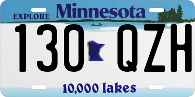 MN license plate 130QZH