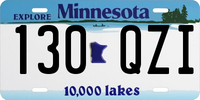 MN license plate 130QZI