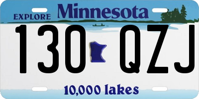 MN license plate 130QZJ
