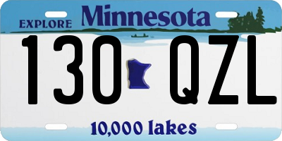 MN license plate 130QZL