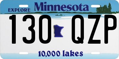 MN license plate 130QZP
