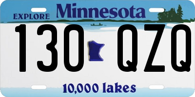 MN license plate 130QZQ