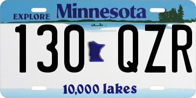 MN license plate 130QZR
