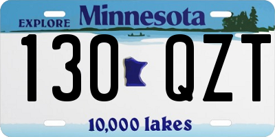 MN license plate 130QZT