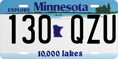 MN license plate 130QZU