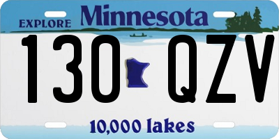 MN license plate 130QZV