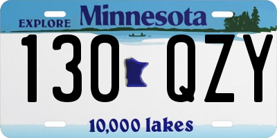 MN license plate 130QZY