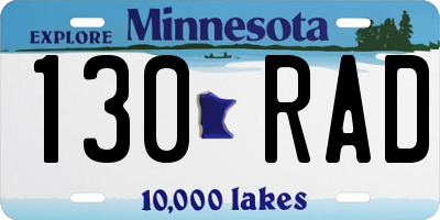 MN license plate 130RAD