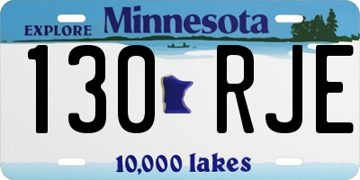 MN license plate 130RJE