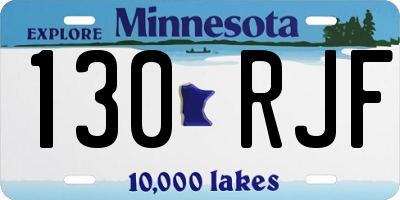 MN license plate 130RJF