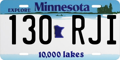 MN license plate 130RJI