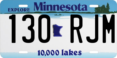 MN license plate 130RJM