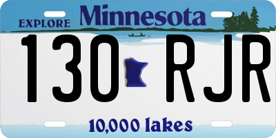 MN license plate 130RJR