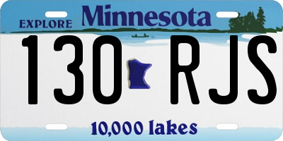 MN license plate 130RJS