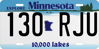 MN license plate 130RJU