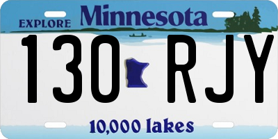 MN license plate 130RJY