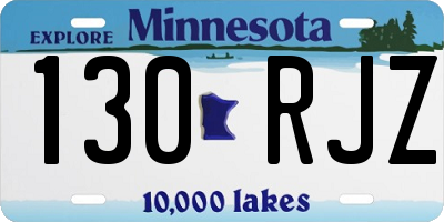 MN license plate 130RJZ