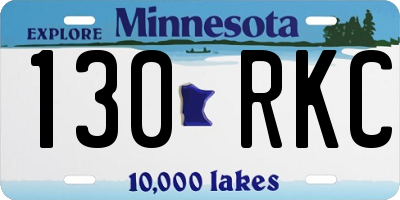 MN license plate 130RKC