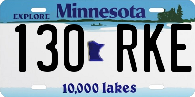 MN license plate 130RKE