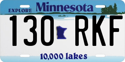 MN license plate 130RKF
