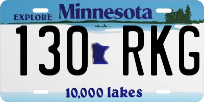 MN license plate 130RKG