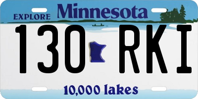 MN license plate 130RKI