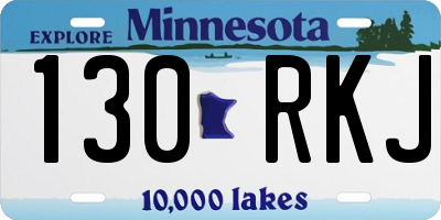 MN license plate 130RKJ