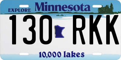 MN license plate 130RKK