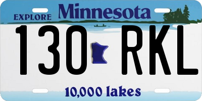 MN license plate 130RKL