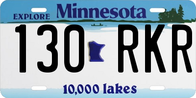 MN license plate 130RKR
