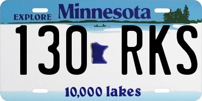 MN license plate 130RKS