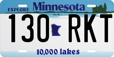 MN license plate 130RKT