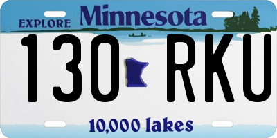 MN license plate 130RKU