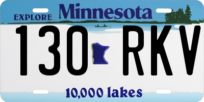 MN license plate 130RKV