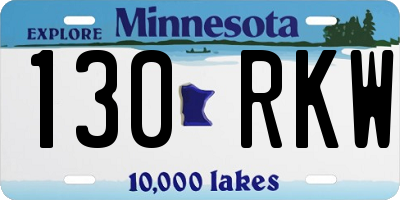 MN license plate 130RKW