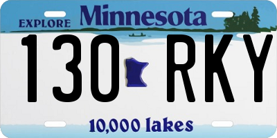 MN license plate 130RKY