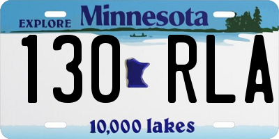 MN license plate 130RLA