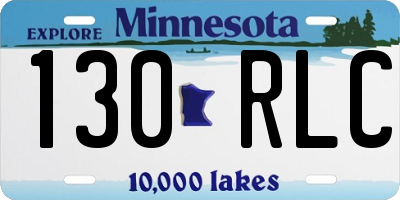 MN license plate 130RLC