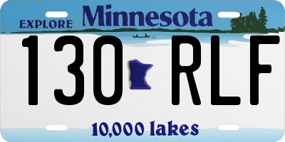 MN license plate 130RLF