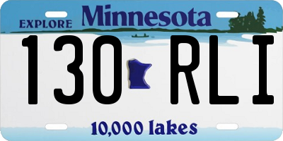MN license plate 130RLI