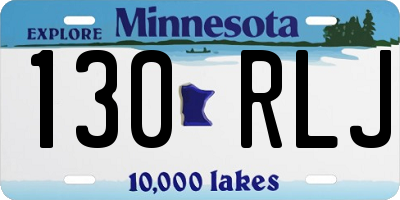 MN license plate 130RLJ