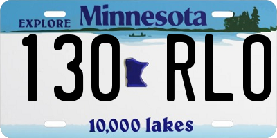 MN license plate 130RLO