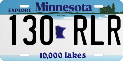 MN license plate 130RLR