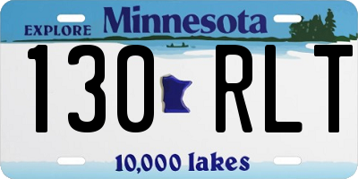MN license plate 130RLT