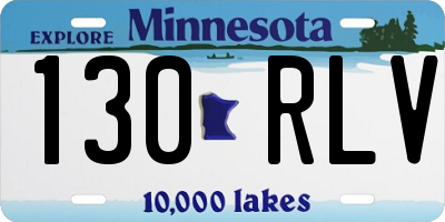 MN license plate 130RLV
