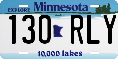 MN license plate 130RLY